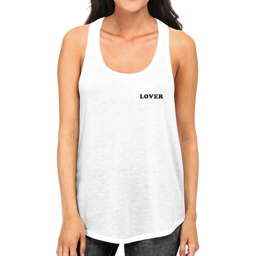 LOVER WOMENS RACERBACK TANK TOP GIFT IDEA FOR VALENTINES DAY