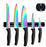 5 Piece Colorful Kitchen Knife Set With magnetic Wall Hanger