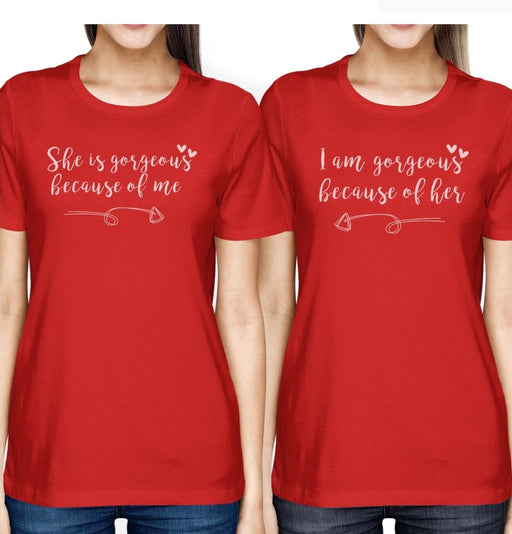 She is gorgeous Red Short Sleeve Cute Women's Matching T-Shirt Gifts for Mother's day