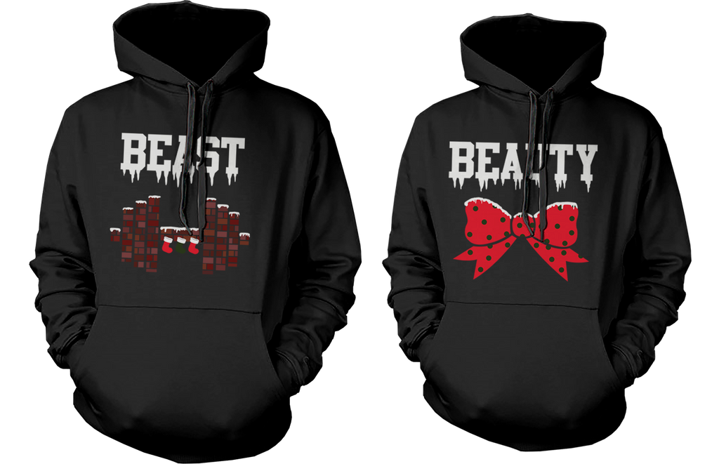 BEAUTY AND BEAST WINTER EDITION MATCHING OUTFIT CUTE X-MAS COUPLE HOOD —  SpeedyStealz1st