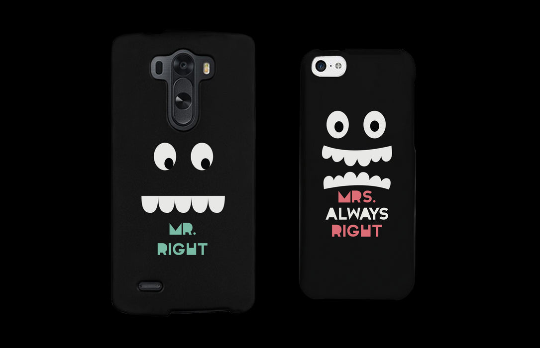 Mr Right and Mrs Always Right Matching Couple Phone Cases Gift for couples
