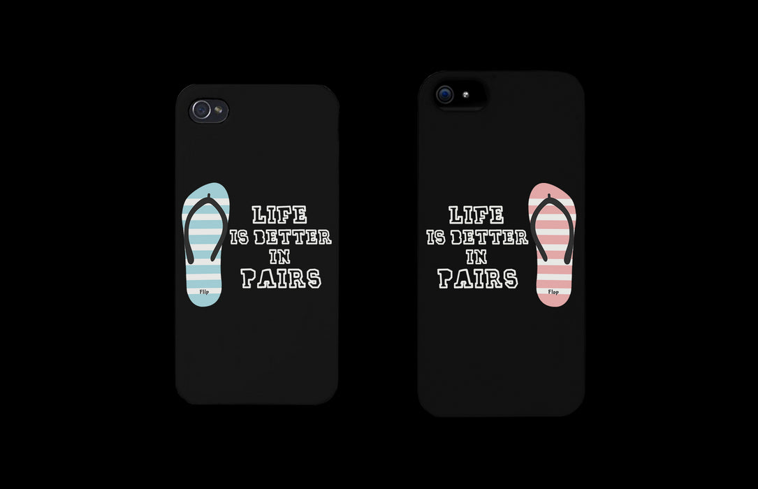 Life Is Better In Pairs Matching Couple Phone Cases Cute Phone Covers