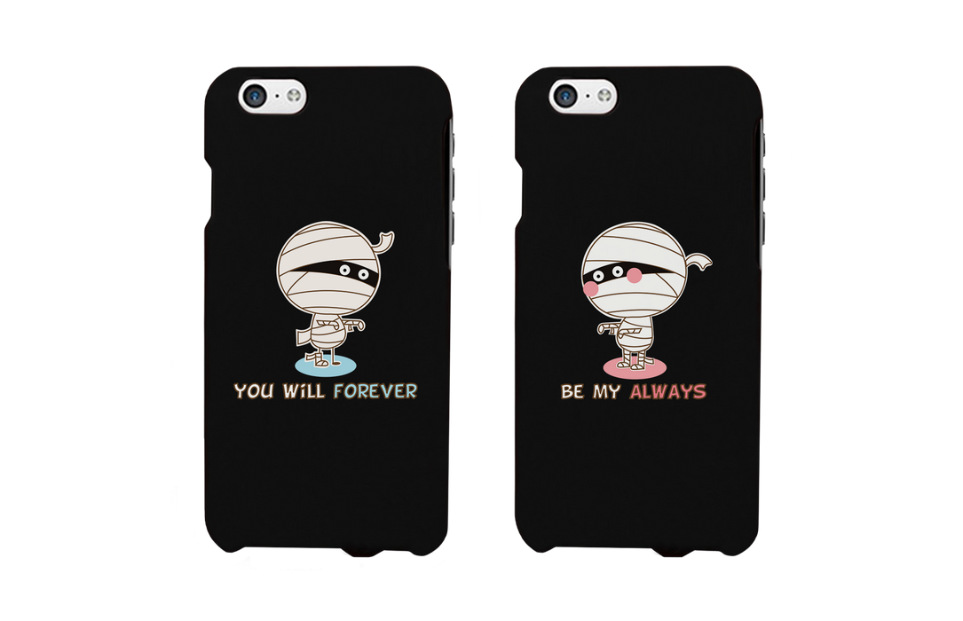 Forever Always Mummies Black Matching Couple Phone Cases Halloween Gifts