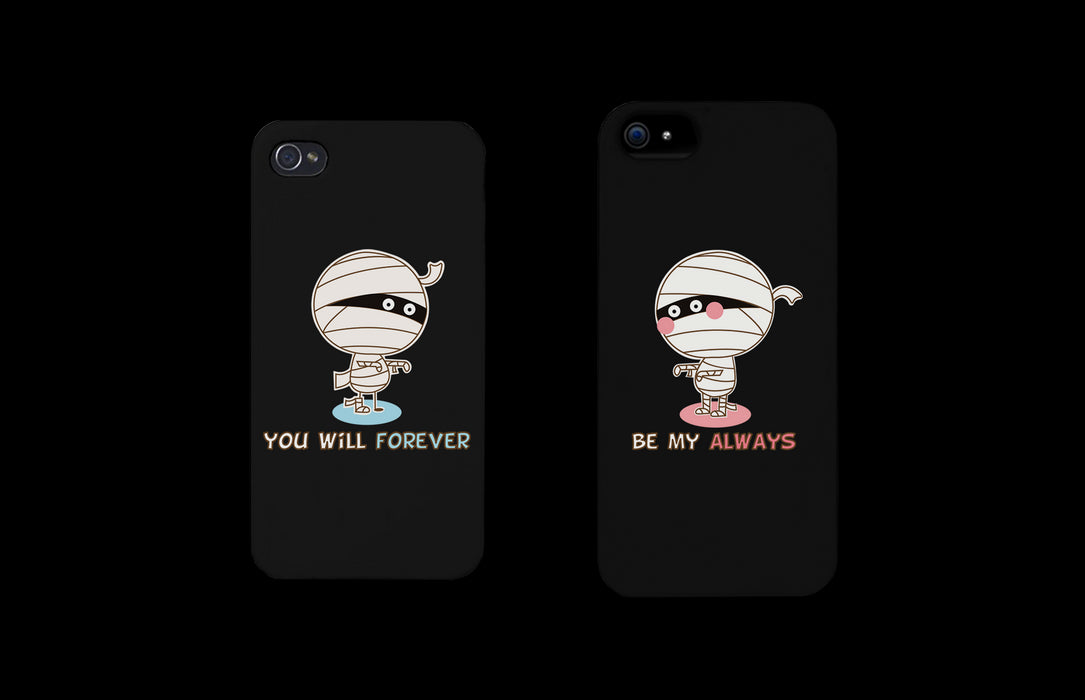 Forever Always Mummies Black Matching Couple Phone Cases Halloween Gifts