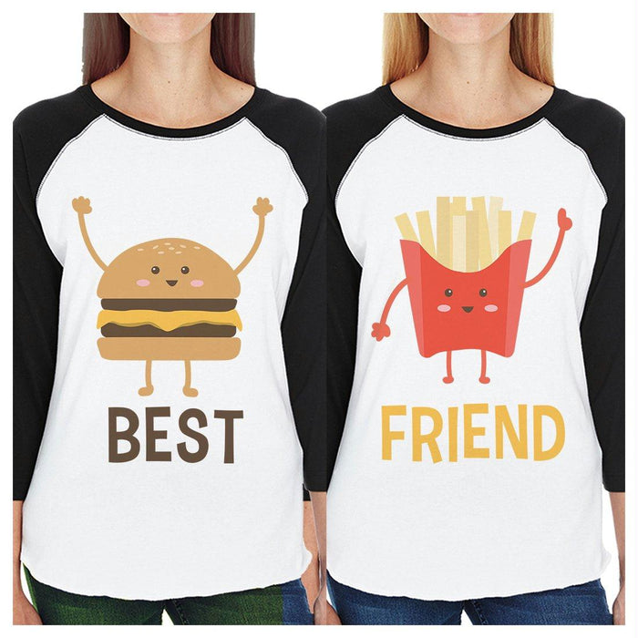 Hamburger And Fries Sister Matching Baseball Jerseys Gift For Teens