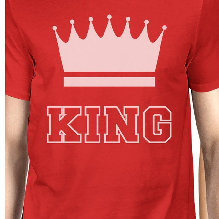 King And Queen Matching Couple Gift Shirts Red His and Hers Tshirts