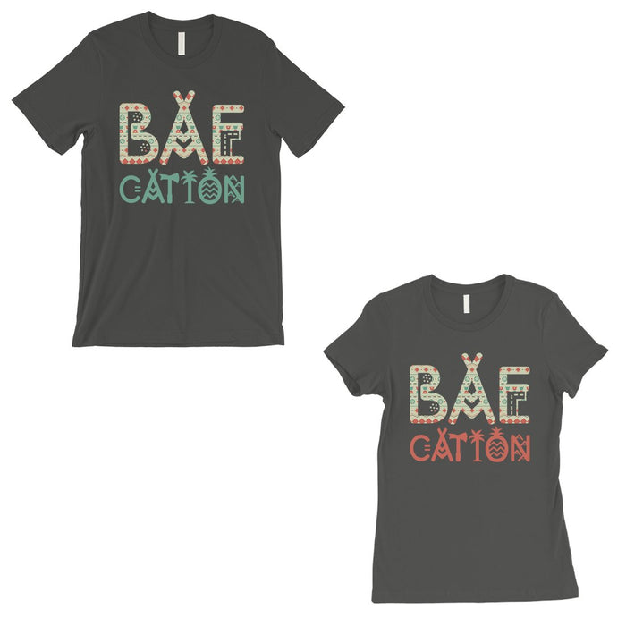BAEcation Vacation Matching T-Shirts Cool Grey Cute Couples Gift