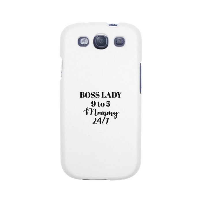 Boss Lady Mommy White Phone Case For Moms Funny Mothers Day Gift