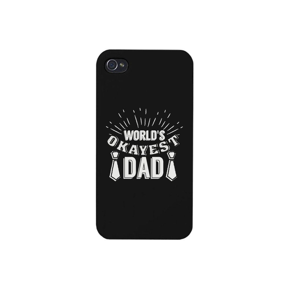 World's Okayest Dad Black Phone Case