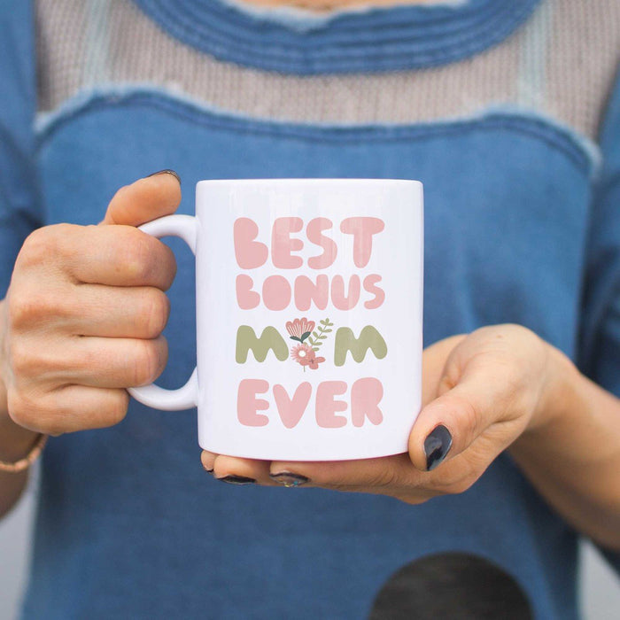 Best Bonus Mom Ever Flower Mug Mothers Day Gift For Stepmom or Godmother