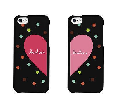 Besties Heart And Dots Pattern BFF Matching Phonecases Cute Phone cover