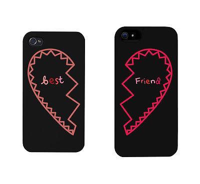 Best Friend Half Heart Matching Phonecases Cute BFF Phone Covers Gift