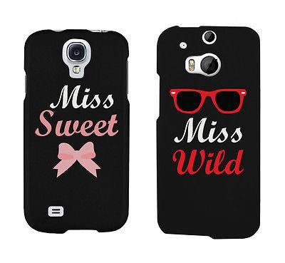 Miss Sweet And Wild Bow And Sunglasses Cute BFF Matching Phone Cases