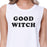 Good Witch Bad Witch BFF Matching White and Black Crop Tops
