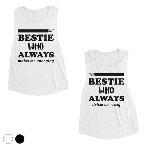Bestie Always Womens BFF Matching Muscle Tank Tops For Best Friends