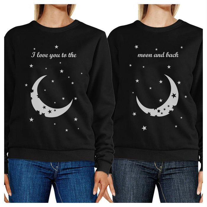 Moon And Back BFF Matching Sweatshirts Gift For Friends Birthday