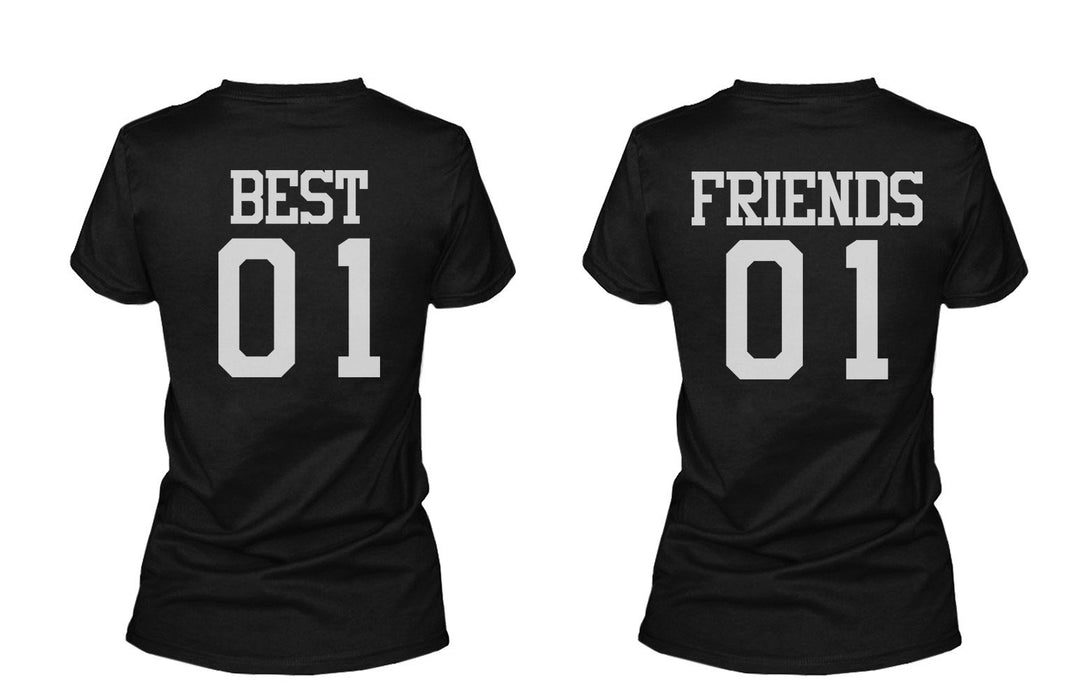Best 01 Friend 01 Matching Best Friends T Shirts BFF Tees For Two Girls Friends