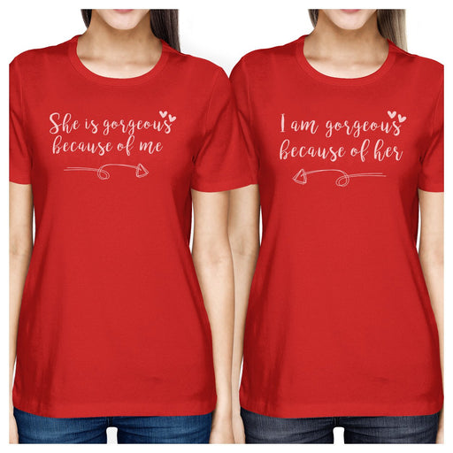 She Is Gorgeous Red Short Sleeve Matching Tee Cute Mothers Day Gift