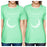 Moon And Back BFF Matching Shirts Womens Mint Best Friend Gifts