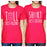 Tall Short Cup BFF Matching Shirts Womens Hot Pink Gift For Friends