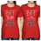 BFF Floral Crazy BFF Matching Shirts Womens Red Cute Gift For Girls