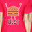 Hamburger And Fries BFF Matching Shirts Womens Hot Pink Round Neck