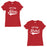 Team Nice Team Rebel BFF Matching Shirts Womens Red Graphic T-Shirt