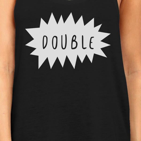 Double Trouble BFF Matching Black Tank Tops