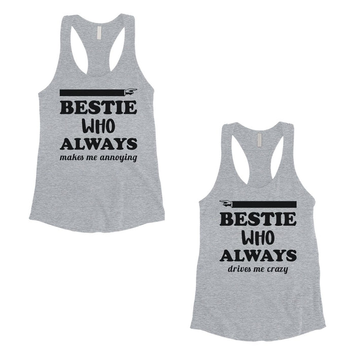 Bestie Always Womens BFF Matching Tank Tops Cute Best Friend Gifts