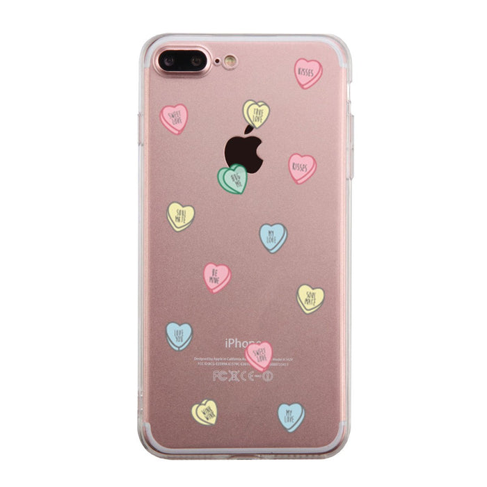 Sweethearts Candies Phone Case Cute Clear Phonecase