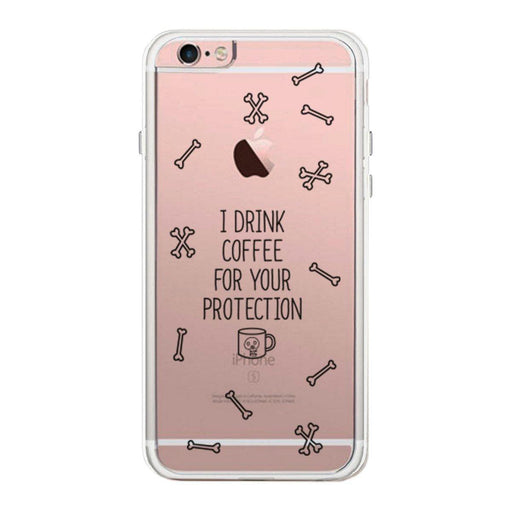 Coffee For Your Protection Cover Cute Clear Phonecase