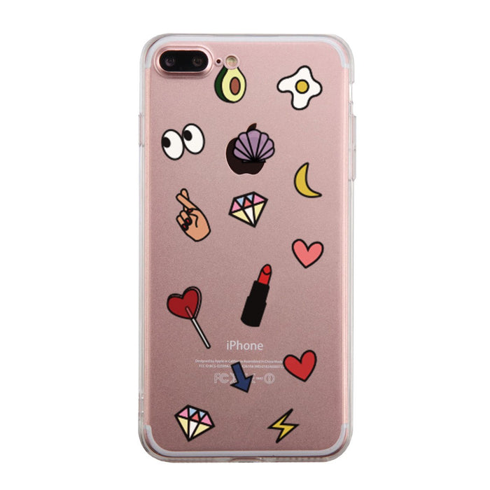 Cute Emoji Pattern Phone Case Cute Clear Phonecase
