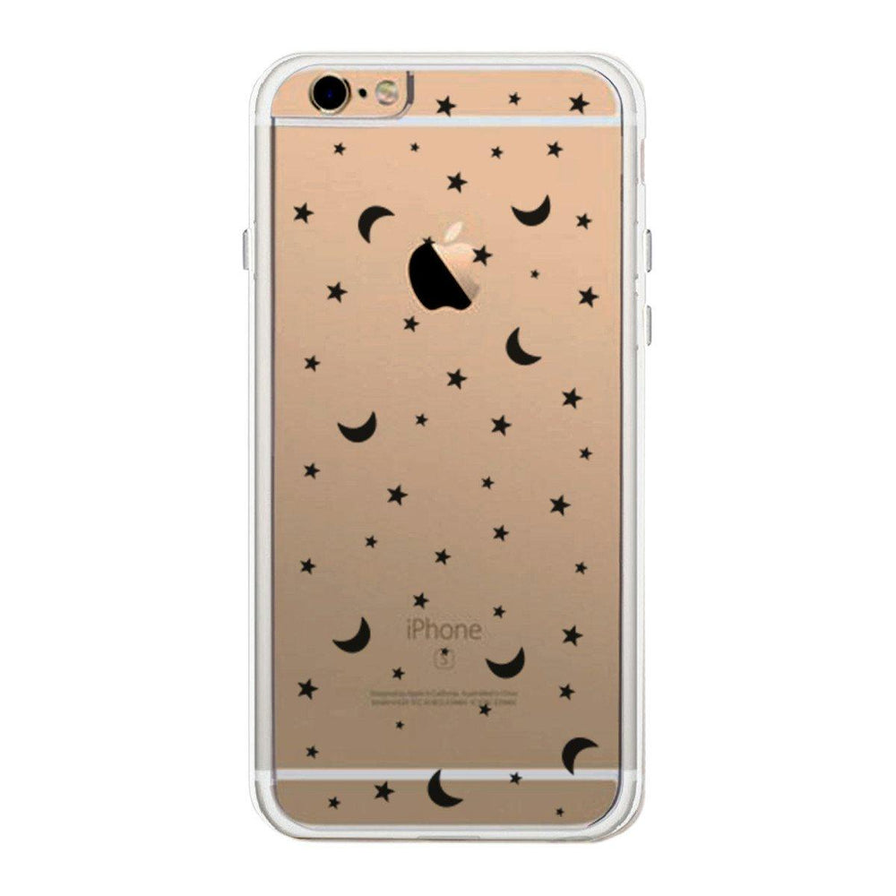 Moon And Stars Patten Phone Case Cute Clear Phonecase