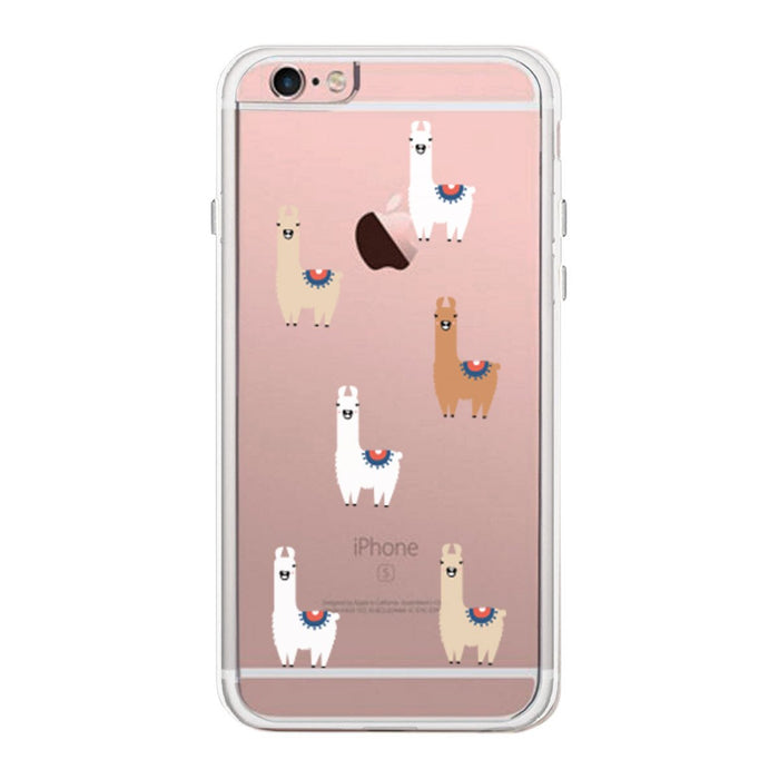Llama Pattern Phone Case Cute Clear Phonecase
