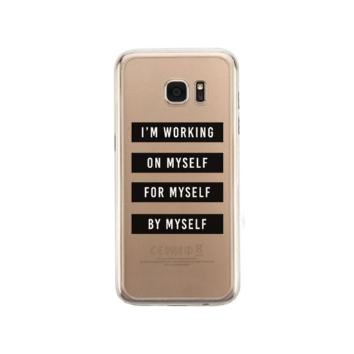 On Myself For Myself By Myself Case Clear Phone Cover