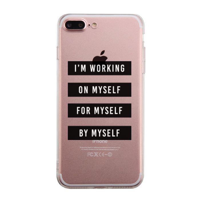 On Myself For Myself By Myself Case Clear Phone Cover