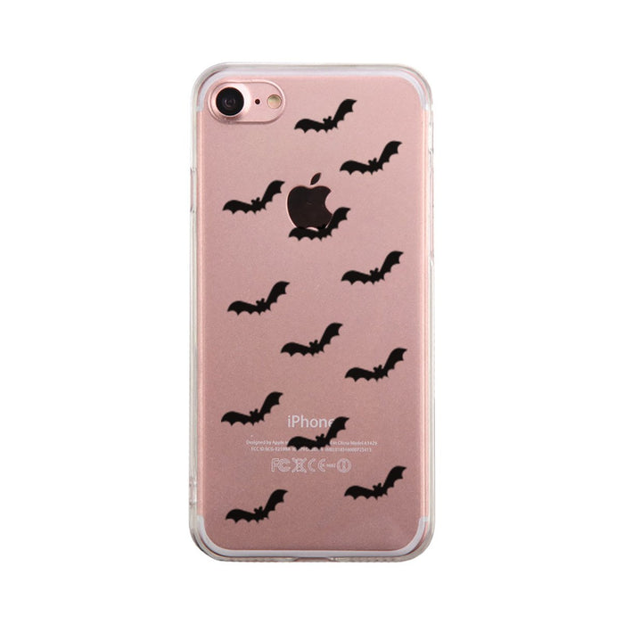 Bat Pattern Halloween Phone Case Cute Clear Phonecase