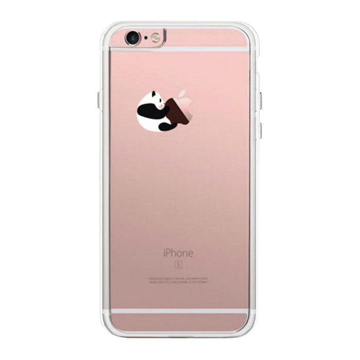 Panda Hugging Apple Phone Case Cute Clear Phonecase