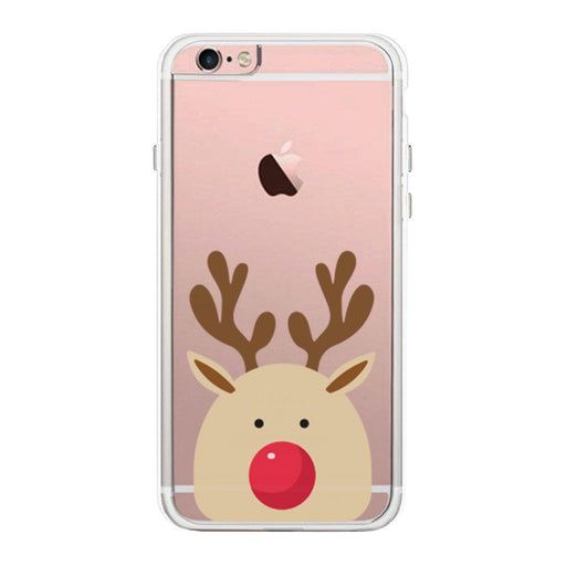 Rudolph Big Face Phone Case Cute Clear Phonecase