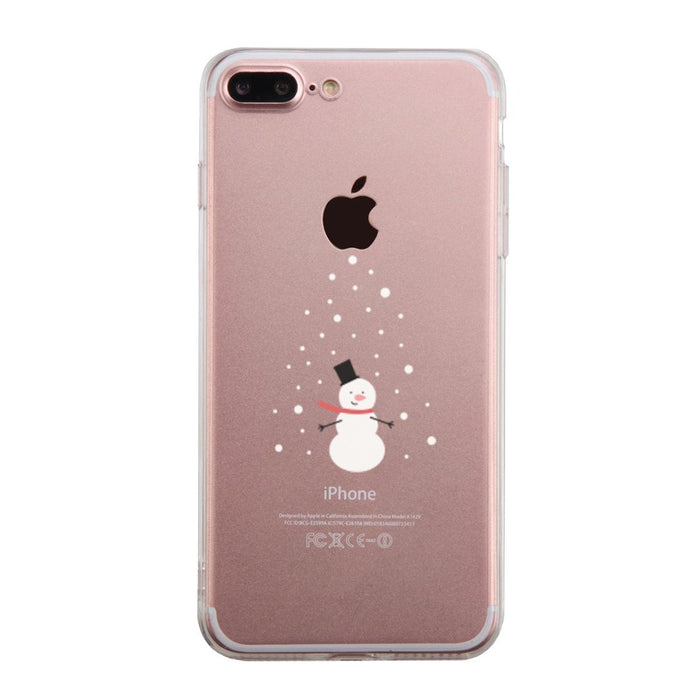 Snowing Snowman Phone Case Cute Clear Phonecase