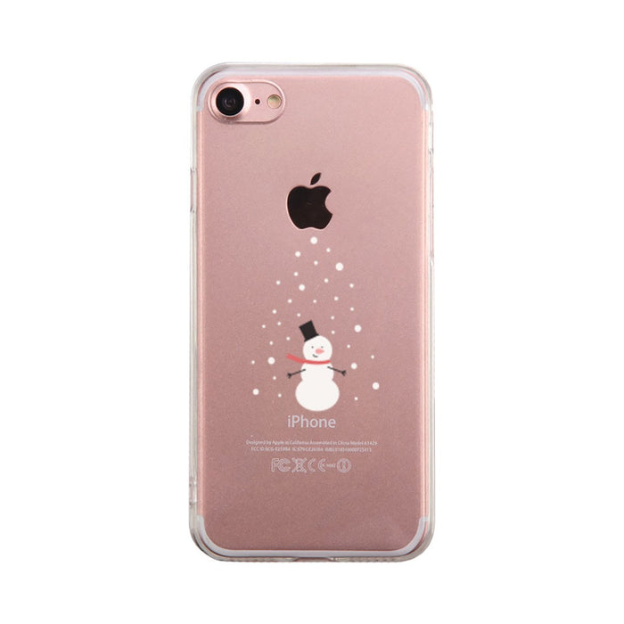 Snowing Snowman Phone Case Cute Clear Phonecase