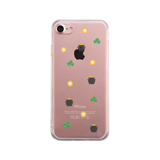 St Patrick's Day Pattern Clear Phone Case Cute Design Jelly Case