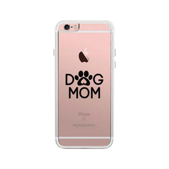 Dog Mom Clear Phone Case Cute Graphic Phone Cover For Dog Lovers