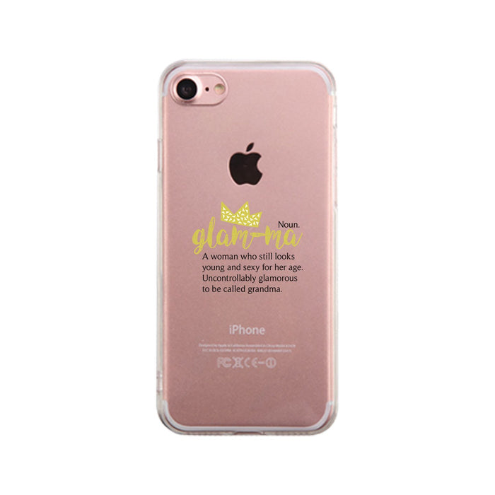Glam-Ma Glamorous Flexible Gummy Clear Phone Case For Mothers Day