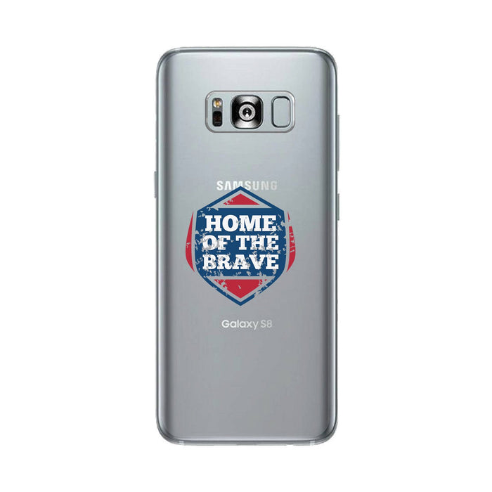 Home Of The Brave Clear Phone Case