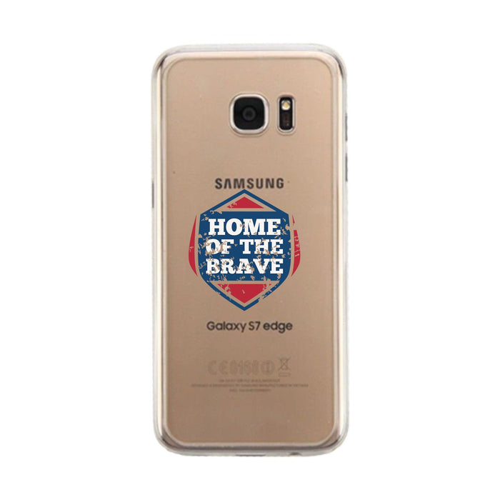 Home Of The Brave Clear Phone Case