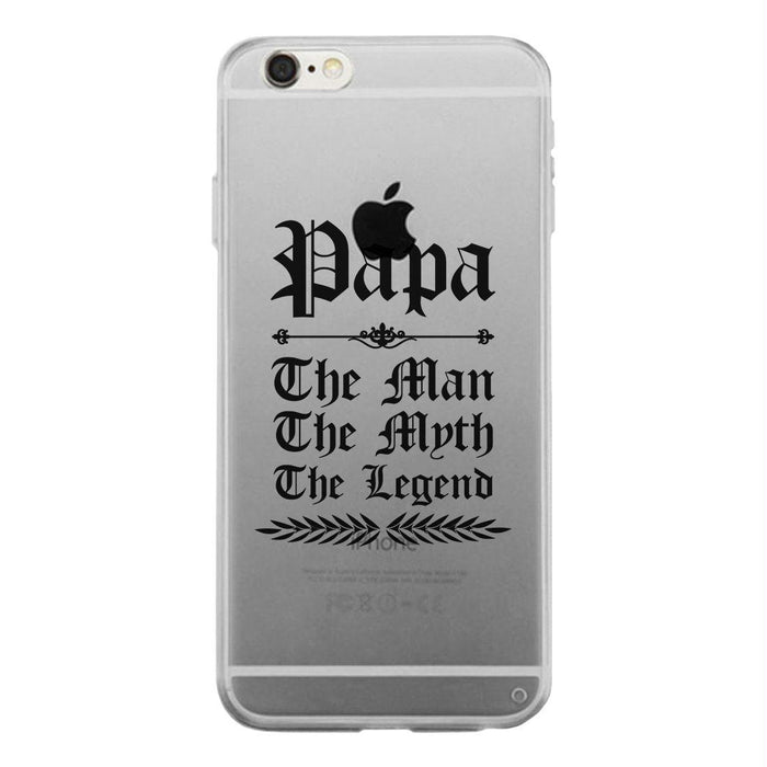 Vintage Gothic Papa Clear Case Funny Christmas Gift For Grandfather