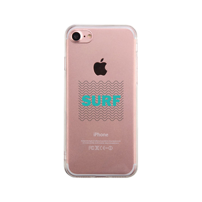 Surf Waves Clear Phone Case
