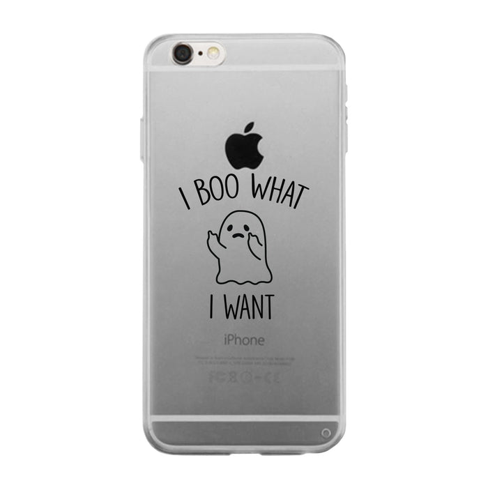 I Boo What I Want Ghost Clear Phone Case