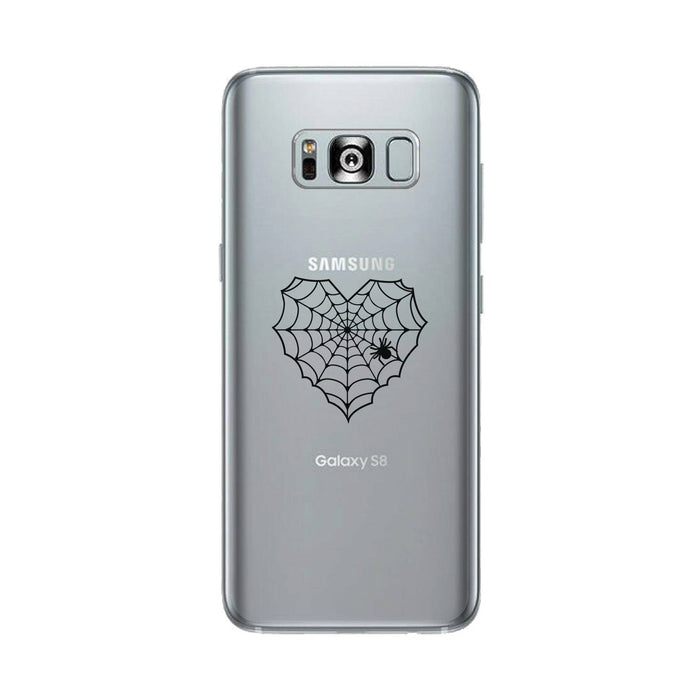 Heart Spider Web Clear Phone Case